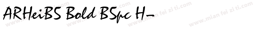 ARHeiB5 Bold B5pc H字体转换